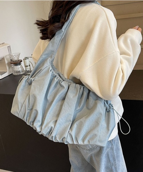 ショルダーバッグ バッグ シンプルプリーツデザインバッグ