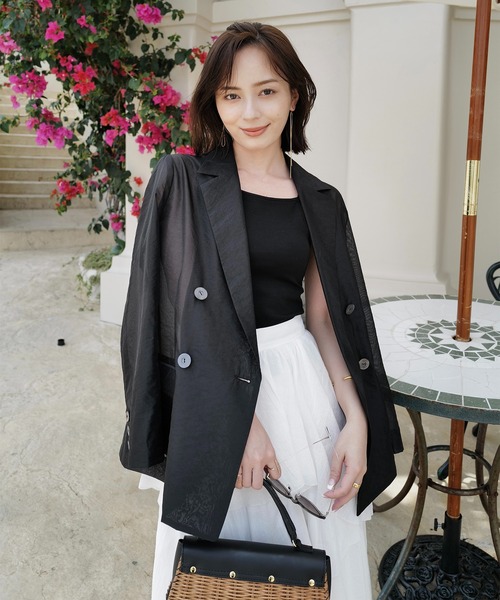 アニュアンス　シアーテーラージャケット セール】エアリーシアージャケット（テーラードジャケット