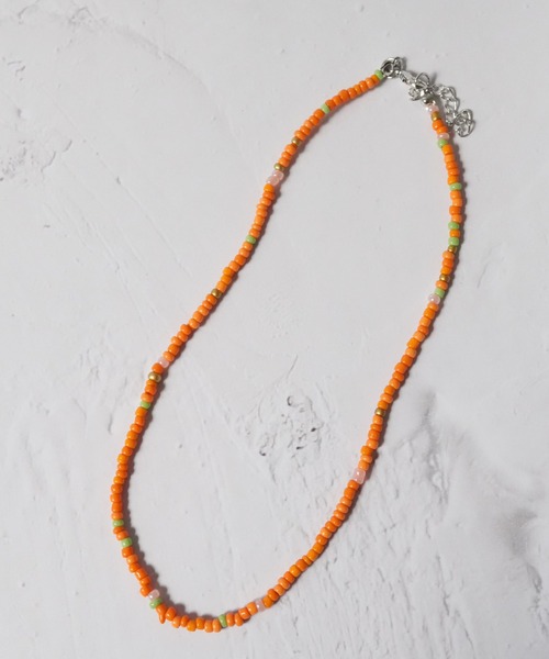 MARNI オレンジ系ビーズネックレス Port（ポート） ネックレス 「 」 カラフル ビーズ ネックレス