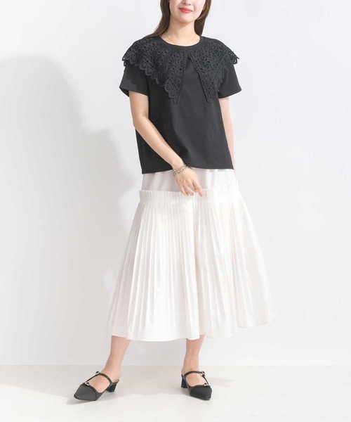 PICCIN tシャツ 「WEB限定」ビッグカラー天竺Tシャツ レディース