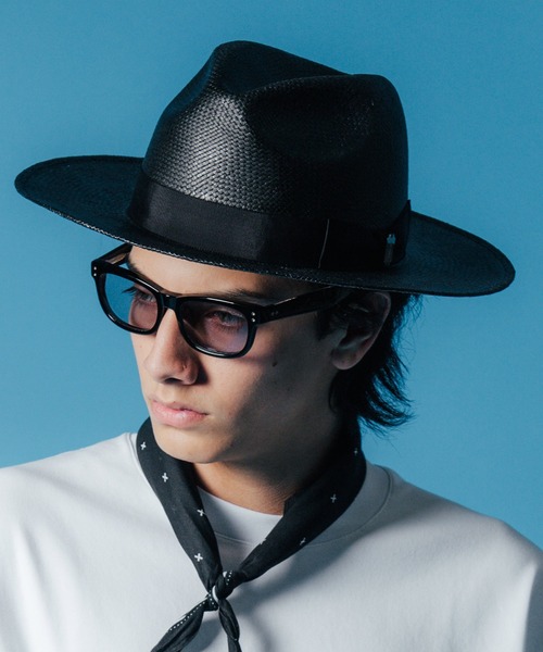 crimie サマーハット　黒　フリーサイズ　美品 CRIMIE 帽子 ハット SUMMER HAT / サマーハット メンズ