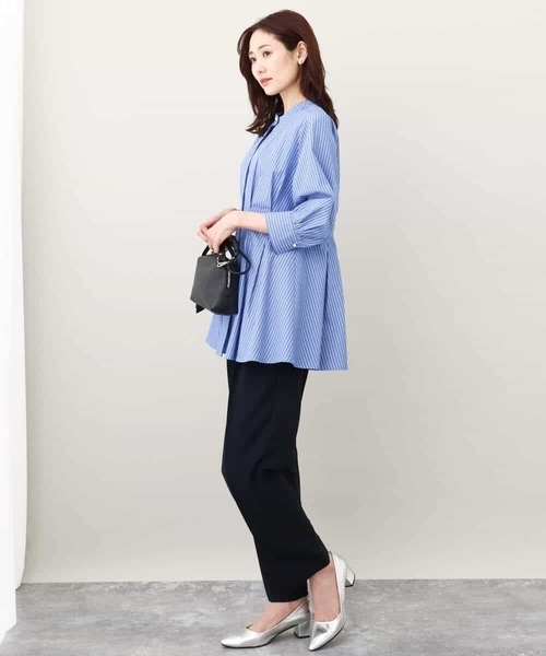 Michaa Michaa スラックス　韓国女性ブランド ニジブラ nijibra ウエストゴム 裏起毛タックワイドパンツ 裏