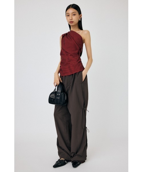 MOUSSY tシャツ PLAID ONE SHOULDER ブラウス レディース