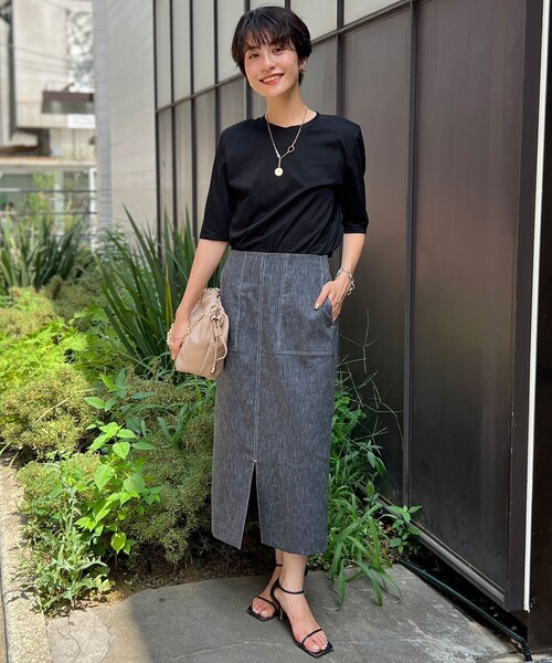 24SS 美品 ノーリーズ ✴︎ ウォッシャブル麻混タイトスカート S 24SS 美品 ノーリーズ ✴︎ ウォッシャブル麻混タイトスカート S
