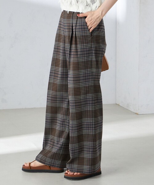 【完売/極美品】ヒステリックグラマー　24AW ウール混 チェック柄ワイドパンツ 完売/極美品】ヒステリックグラマー 24AW ウール混 チェック柄ワイドパンツ