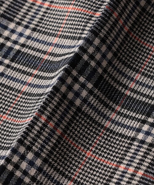 SHIPS（シップス） パンツ 「手洗い可能」ウール混 チェック タック