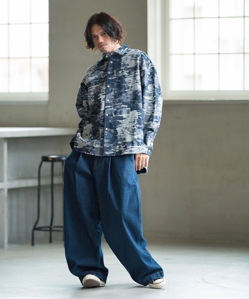 CAMBIO（カンビオ） シャツ ms5773- Camouflage Jacquard Chemical