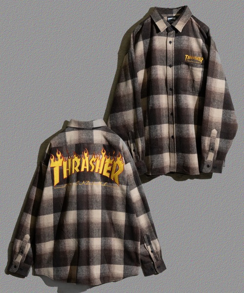 THRASHER（スラッシャー） シャツ 「at」「THRASHER/スラッシャー