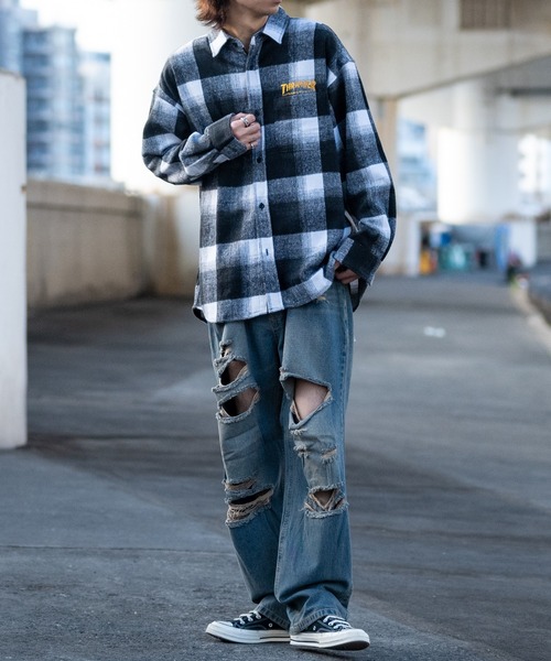 THRASHER（スラッシャー） シャツ 「at」「THRASHER/スラッシャー