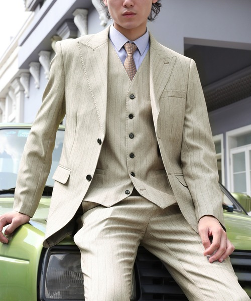 Cloudstyle セットアップ 「Cloudstyle」ストライプ シングル2ボタン