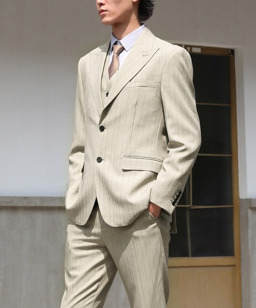 Cloudstyle セットアップ 「Cloudstyle」ストライプ シングル2ボタン