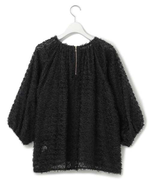 23区 ブラウス シャツ 「洗える」へアリ―カットジャカード