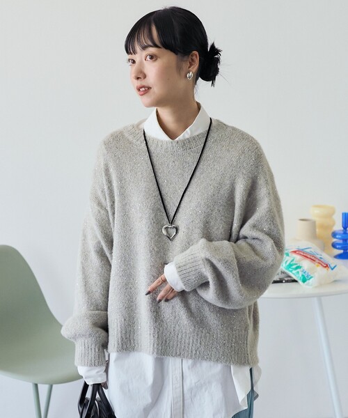 FREAK'S STORE/ポロ襟 スキッパー ニット プルオーバー【限定