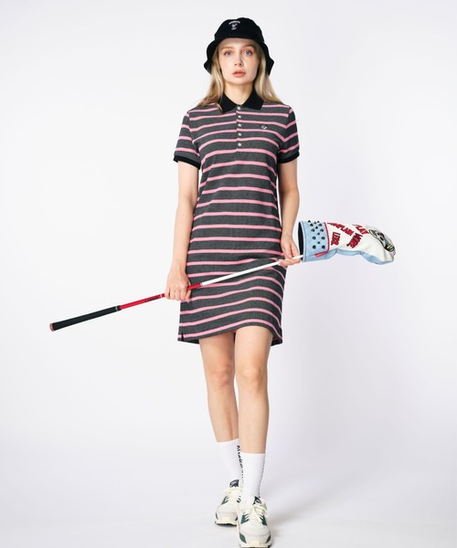 【DEVEREUXGOLF】ワンピース　S レッドボーダー DEVEREUX GOLF ワンピース Classic OX ボーダーワンピース : ZOZOTOWN