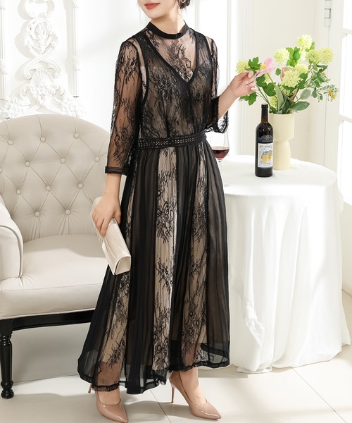Lace Ladies（レースレディース） ドレス プリーツ ドッキング