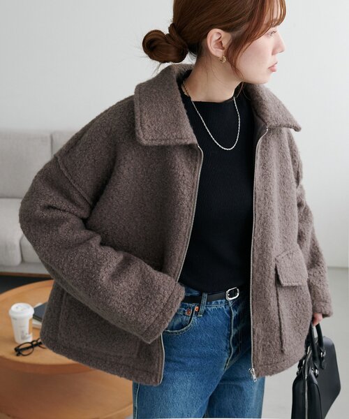 タグ付き未使用^_^discoat★ジャケット Discoat（ディスコート） ブルゾン アウター 「WEB限定」WポケットZIP