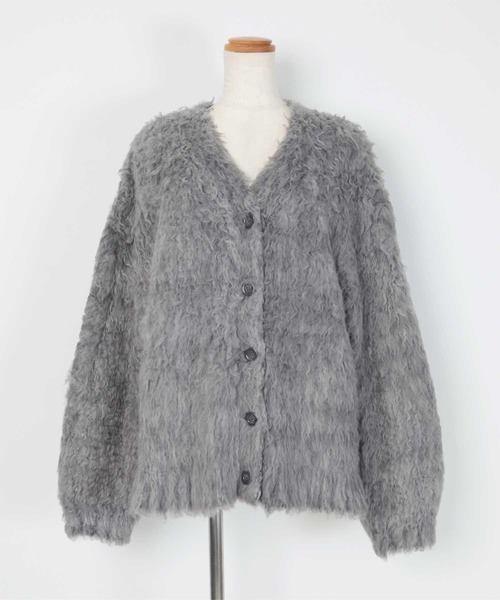 ur's（ユアーズ） ダウンコート ダウンジャケット シャギーVネック