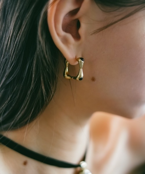 SYKIA ピアス Stone Square Pierce レディース : ZOZOTOWN Yahoo