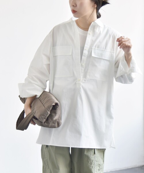 quaranciel ブラウス シャツ quaranciel:「洗濯機可能」REPREVE