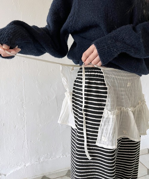 by muni:r スカート 刺繍レイヤードラップスカート : ZOZOTOWN