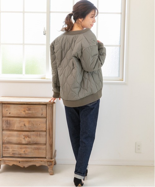 「PREFERIR」 ブルゾン MEDIUM カーキ レディース_画像8