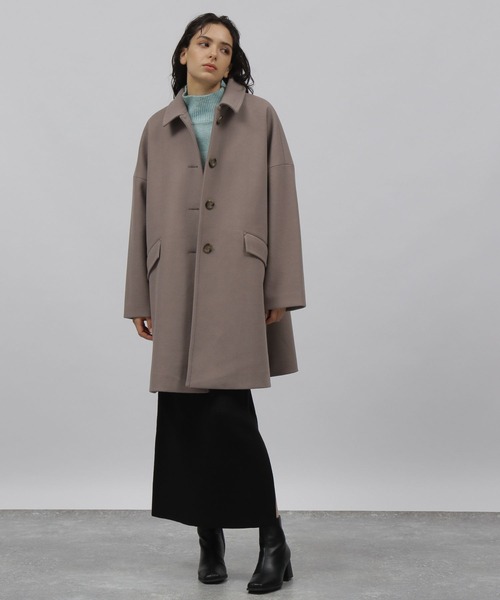 「LAKOLE」 ステンカラーコート SMALL グレイッシュベージュ レディース_画像3