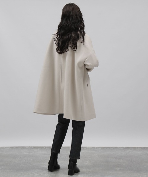 「LAKOLE」 ステンカラーコート SMALL グレイッシュベージュ レディース_画像8