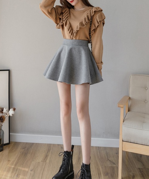 mimiグレーXS プリーツミニスカパン/MAJESTIC LEGON(マジェスティックレゴン