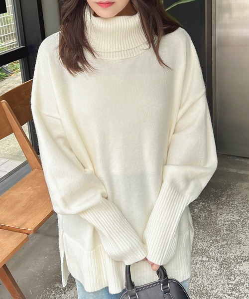 「INGNI」 タートルネックニット M グレー レディース_画像5