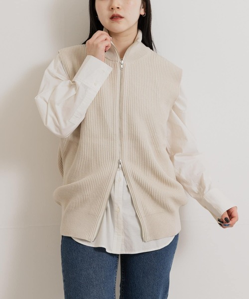 ベスト/ジレ cotton embroidery vest ROSE BUD（ローズバッド） ベスト ジレ BEADS EMBROIDERY VEST