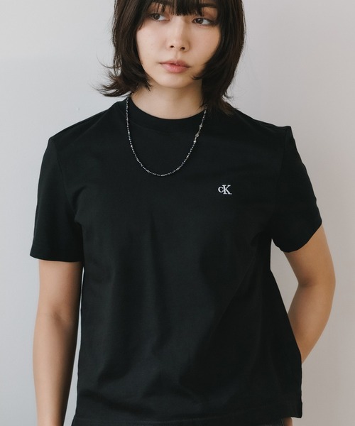 新品未使用！  カルバンクライン ブラックTシャツ XS Calvin Klein（カルバン・クライン） tシャツ SS REG LIQUID COTTON