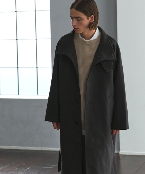 「EMMA CLOTHES」 ステンカラーコート L ダークネイビー メンズ_画像7