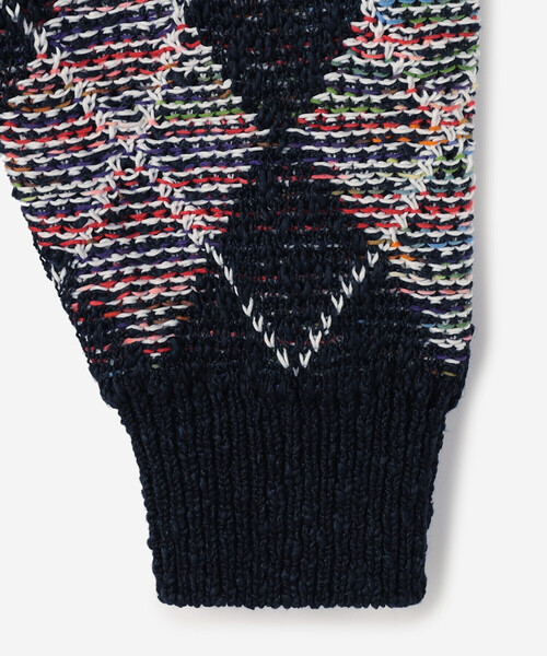 未使用　別注 COOHEM コーヘン　アーガイル　サマーニット　ギマコットン COOHEM (コーヘン) 13-252-012 SUMMER ARGYLE KNIT VEST