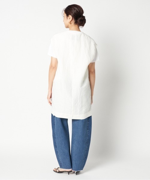 HELIOPOLE（エリオポール） ベスト ジレ DUNGAREES LINEN LONG GILLET