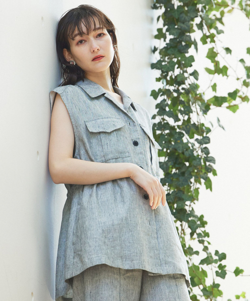 qualite / カリテ ラメスラブリネンサファリジレ qualite｜ラメスラブリネンサファリジレ | Rakuten Fashion(楽天