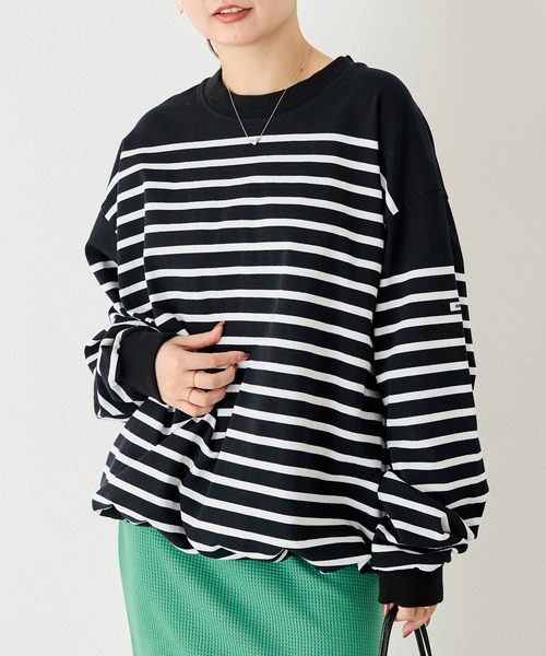 tシャツ 「MONT KEMMEL/モンケメル」CREW LS TEE DRAWSTRING O/E BASQUE BORDER/ボーダーバスクシャツ MONT KEMMEL tシャツ 「MONT KEMMEL/モンケメル」CREW LS TEE