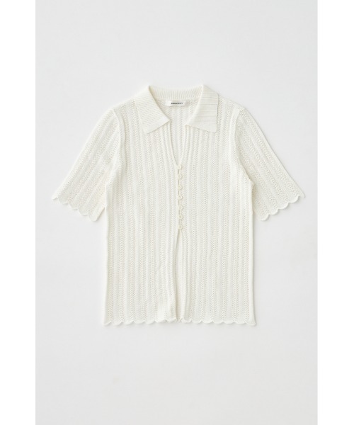 カーディガン COTTON KNIT OPENWORK カーディガン レディース
