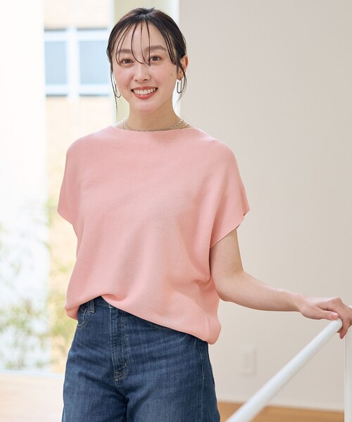 【専用】【新品未使用タグ付き】　yori コットンパフスリーブニット ピンク 新品未使用タグ付き】yori コットンパフスリーブニット ピンク
