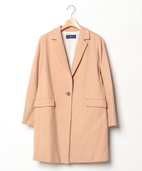 【SHIPS】ブラウン チェスターコート　38 Mサイズ SHIPS（シップス） チェスターコート 38 ブラウン レディース