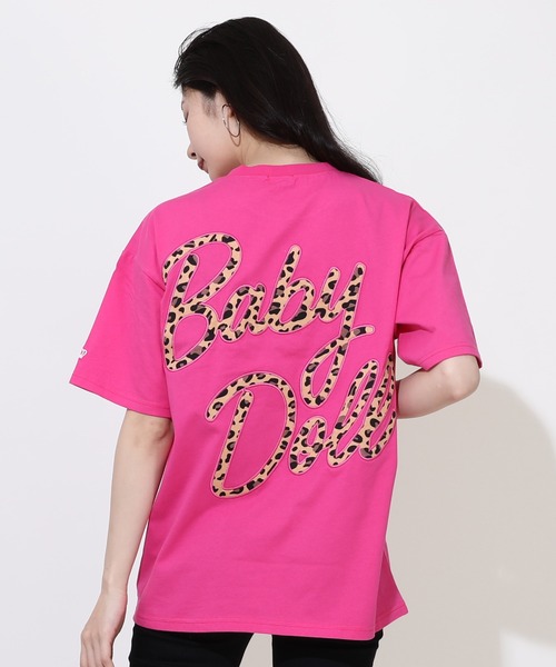 BABYDOLL tシャツ 「綿100％」 親子お揃い ヒョウ柄ポケットT