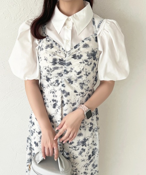 apres jour ワンピース 花柄ティアードキャミワンピース