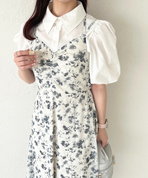 apres jour ワンピース 花柄ティアードキャミワンピース