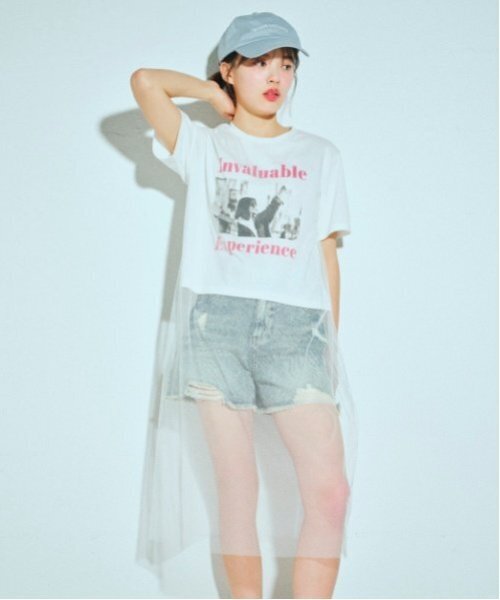 LOVETOXIC パンツ 「LTXC」ダメージデニムショートパンツ キッズ