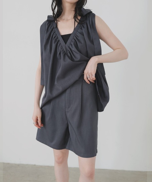 LIAN パンツ タックハーフパンツ レディース : ZOZOTOWN Yahoo