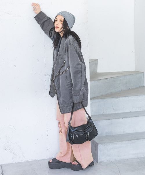 ジーナシス　ライダースジャケット JEANASIS レザージャケット ライダース 「Schott×JEANASIS