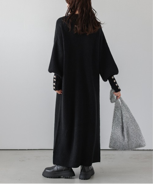 「La-gemme」 ニットワンピース フリー ブラウン レディース_画像6