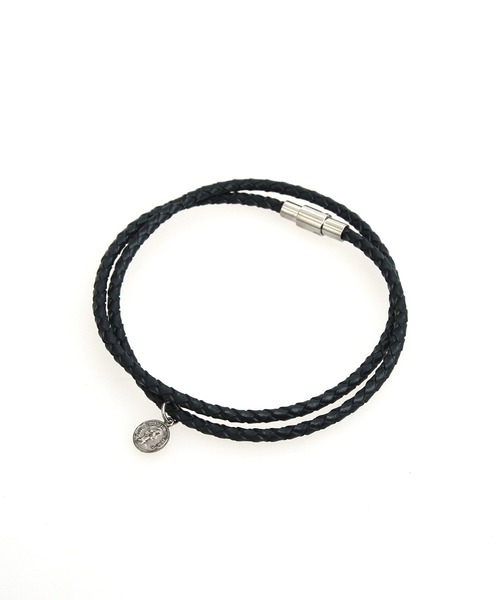 ブレスレット an meets zakka コインチャームレザー2重ブレスレット