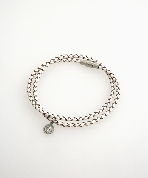 ブレスレット an meets zakka コインチャームレザー2重ブレスレット