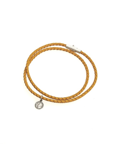 ブレスレット an meets zakka コインチャームレザー2重ブレスレット