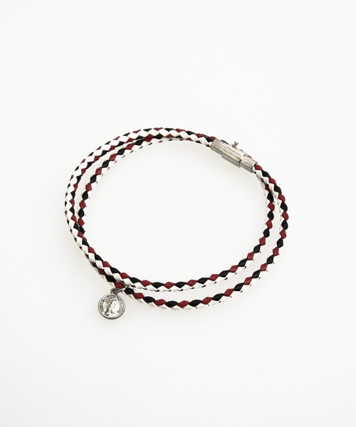 ブレスレット an meets zakka コインチャームレザー2重ブレスレット